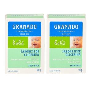 Kit Sabonetes de Glicerina Granado Bebê Erva Doce 2x90g