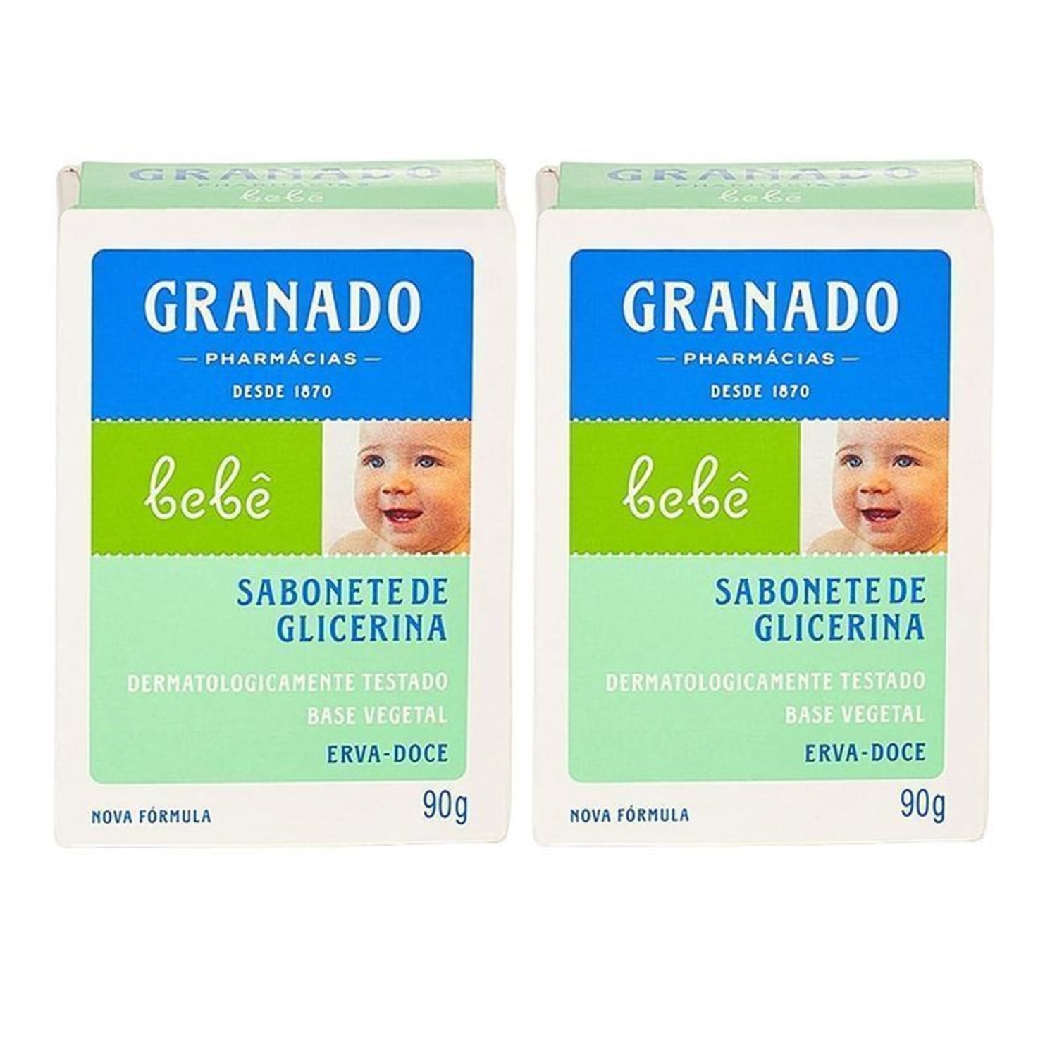 Kit Sabonetes de Glicerina Granado Bebê Erva Doce 2x90g