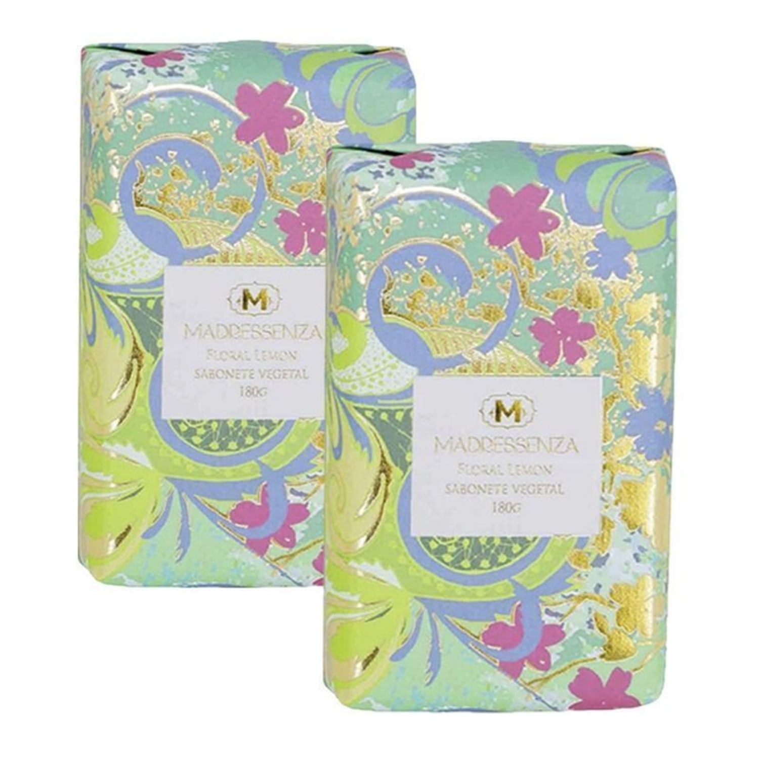 Kit Sabonetes em Barra Madressenza Floral Lemon 2x180g