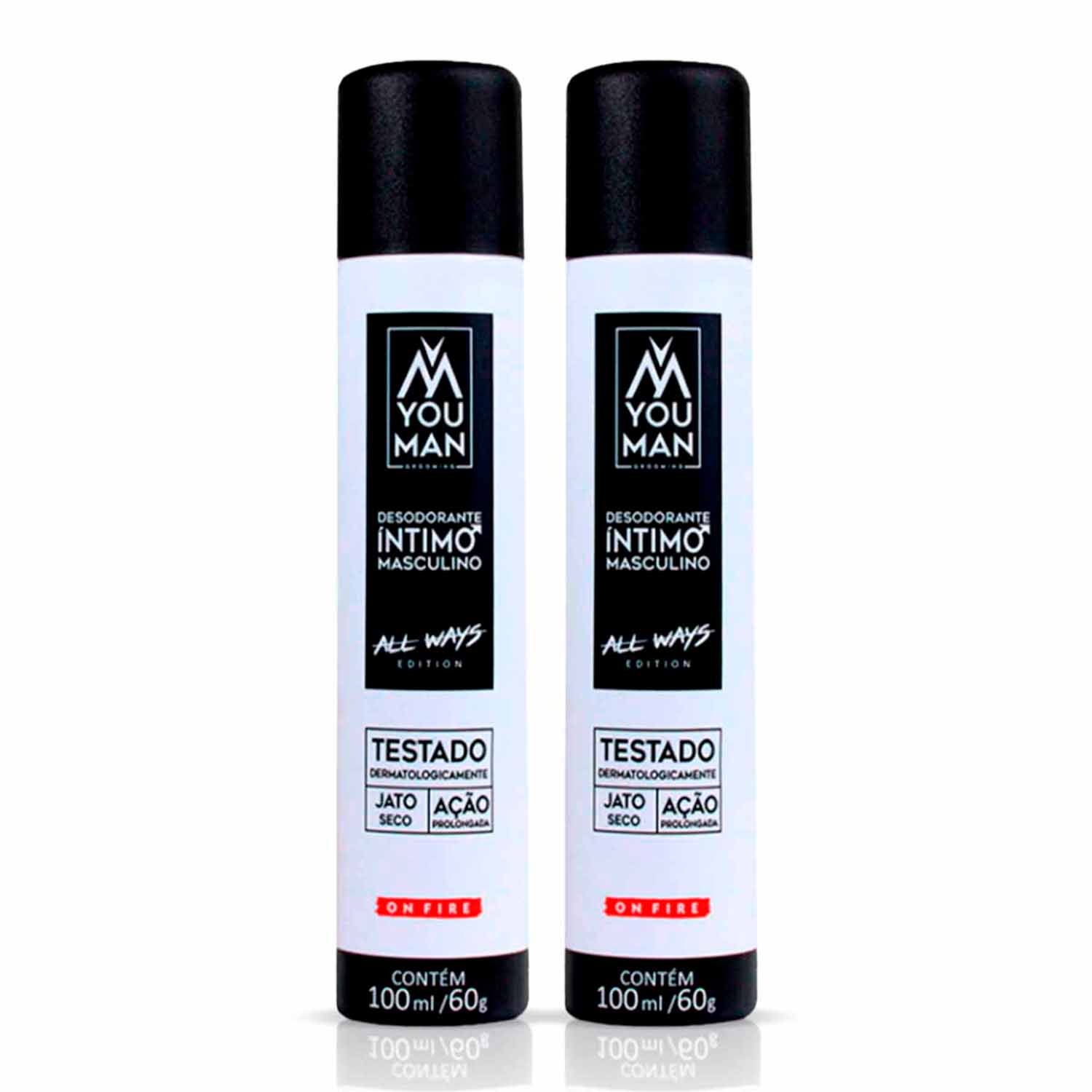 Kit Desodorante Íntimo Masculino You Man All Ways 2 unidades 100ml