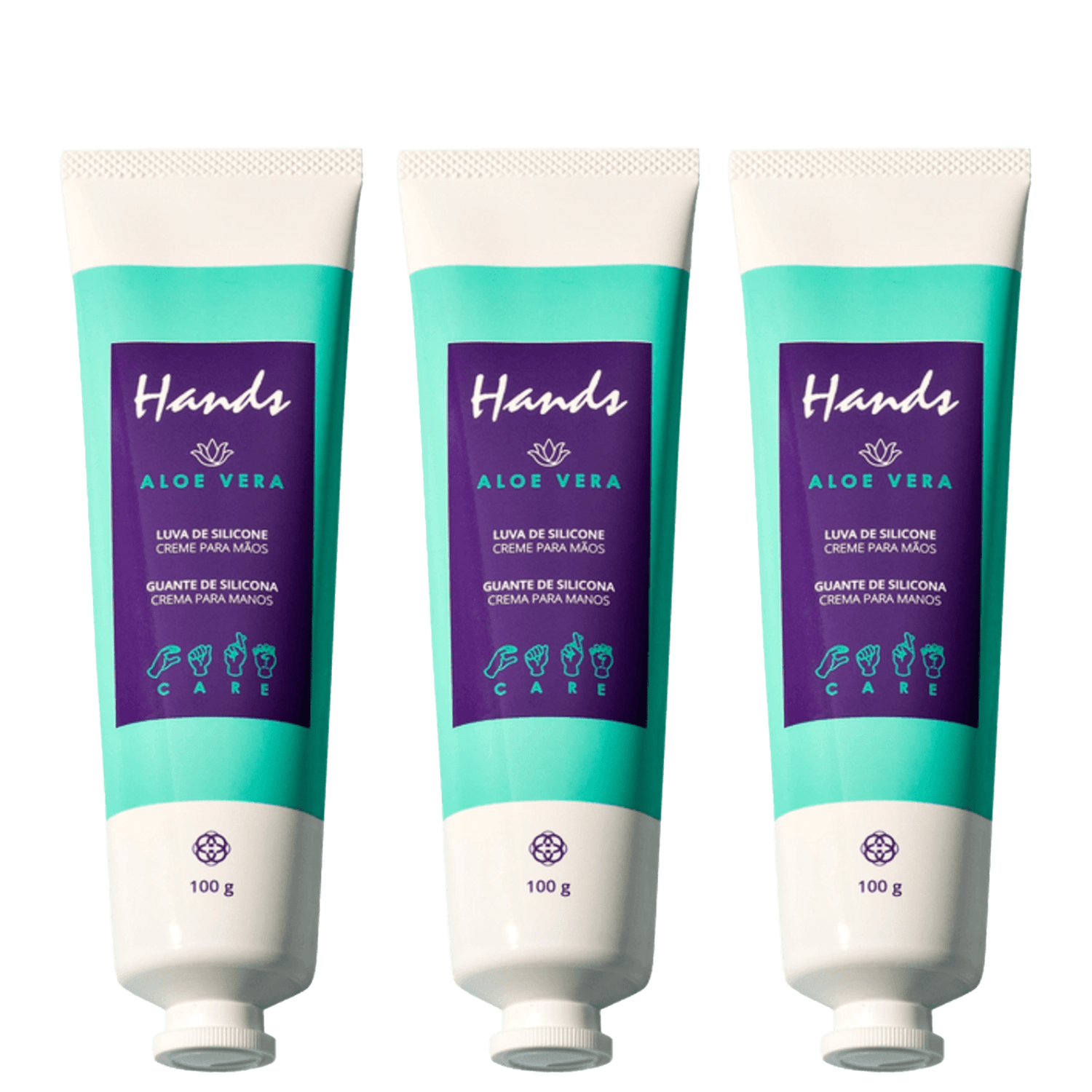 Kit Luvas de Silicone Creme para as Mãos Hinode 100g 3 Unidades