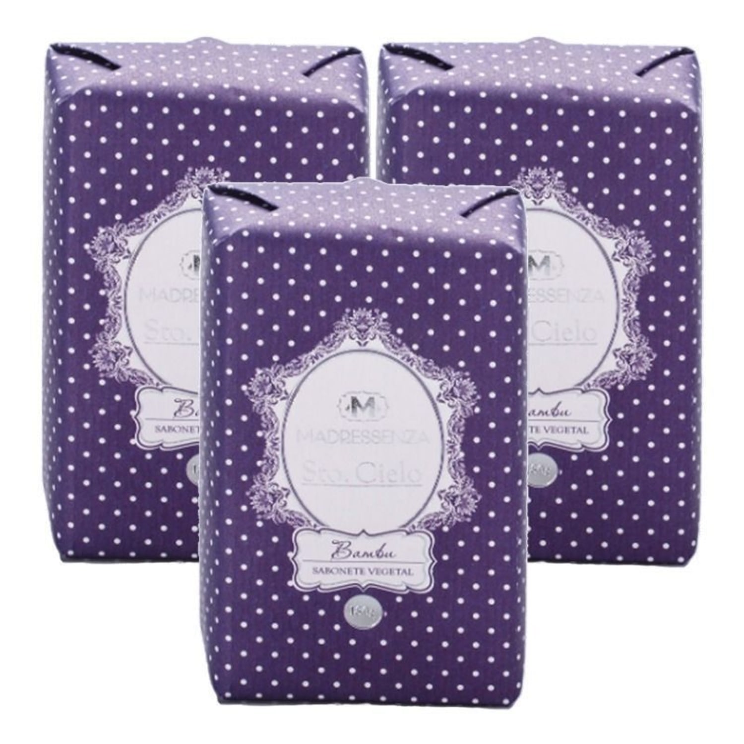 Kit Sabonetes em Barra Madressenza Bambu 3x180g