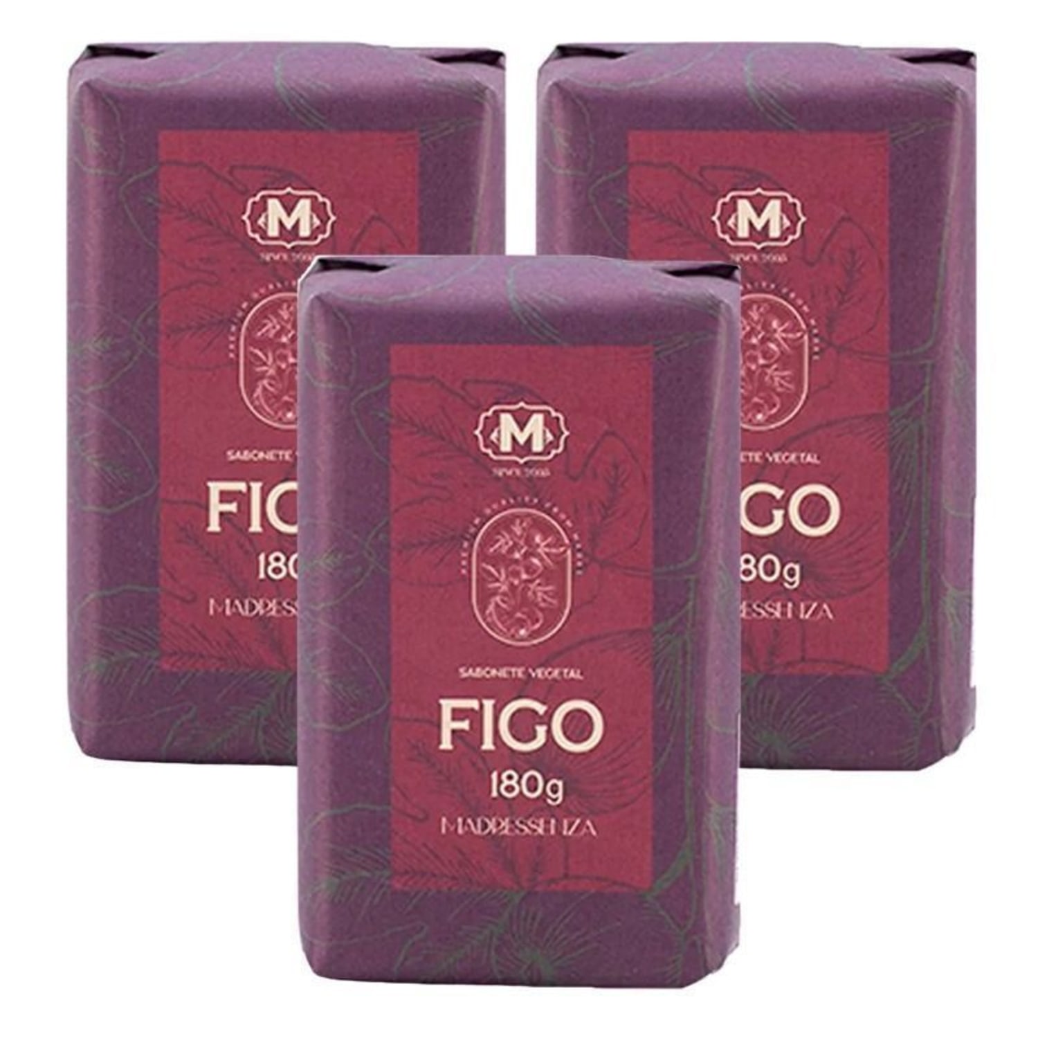 Kit Sabonetes em Barra Madressenza Figo 3x180g