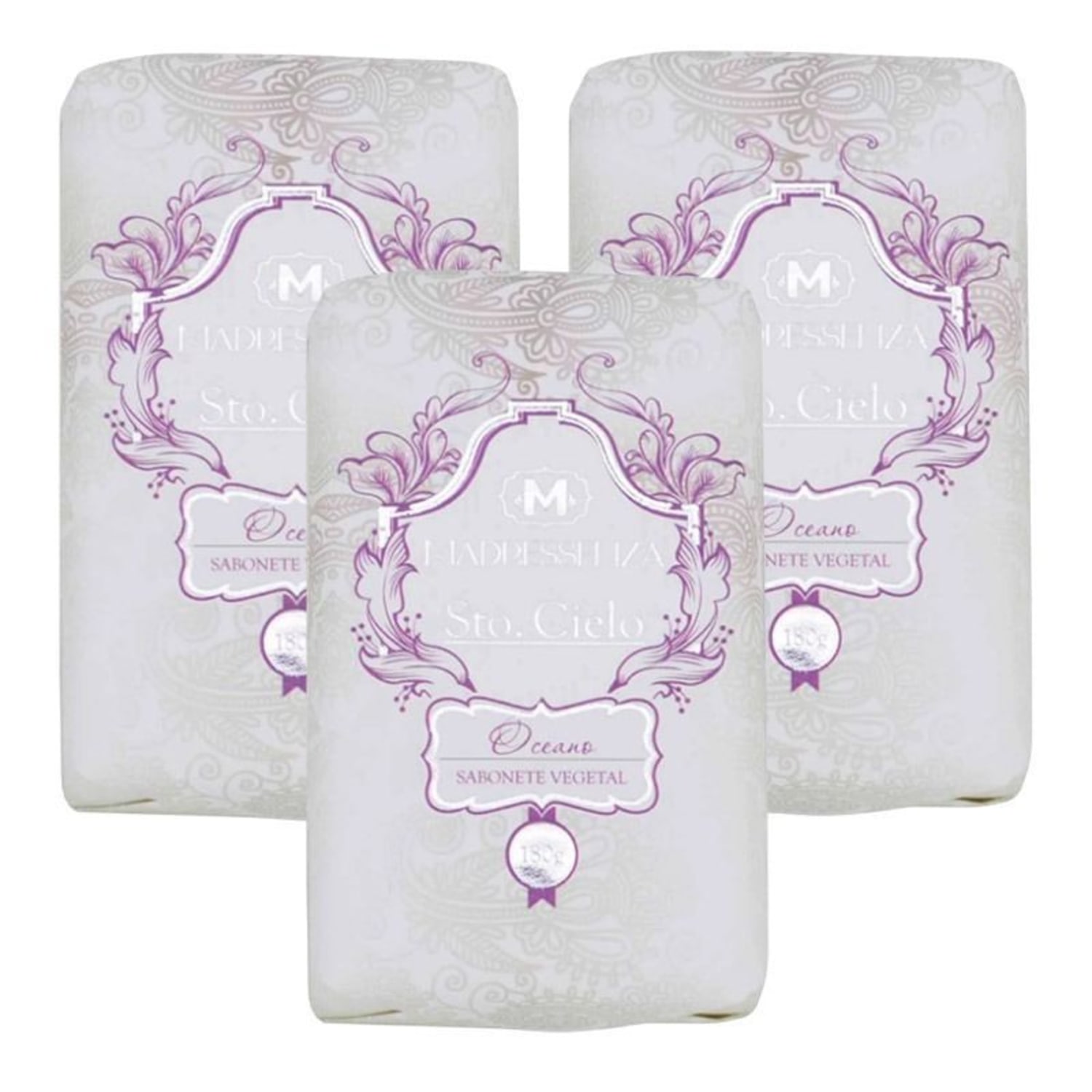 Kit Sabonetes em Barra Madressenza Oceano 3x180g