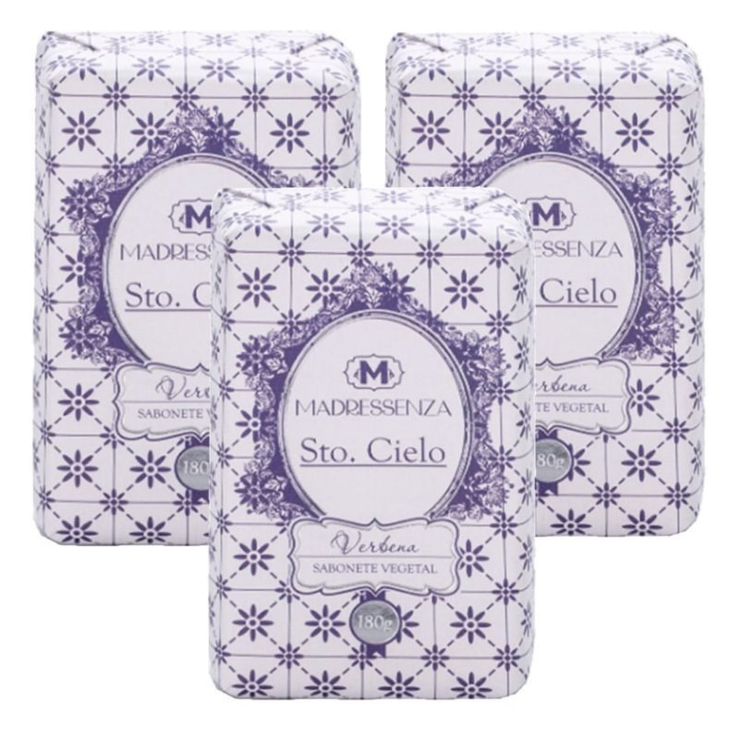 Kit Sabonetes em Barra Madressenza Verbena 3x180g