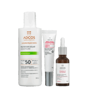 Kit Adcos Aqua Fluid Derma Complex Vitamina C 15 3 Produtos