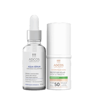 Kit Adcos Aqua Sérum Fotoproteção Diária Stick Ultraleve FPS 50 Peach 2 Produtos Kit Adcos Aqua Sérum Fotoproteção Diária Stick Ultraleve FPS 50 Peach 2 Produtos