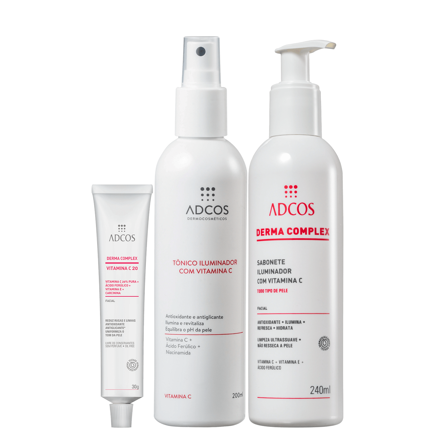 Kit Adcos de Tratamento Facial para Pele Oleosa 3 Produtos