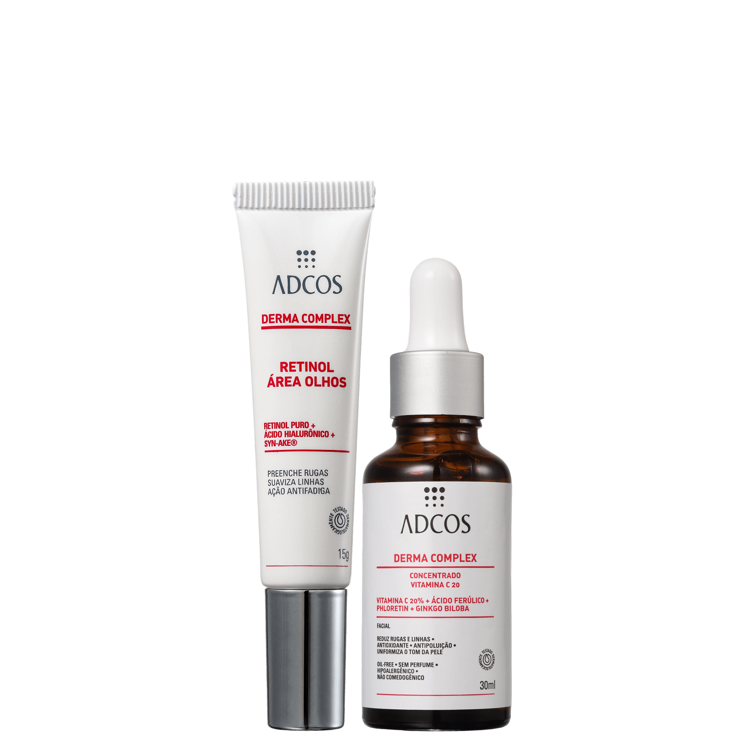 Kit Adcos Derma Complex Concentrado Vitamina C 20 Retinol 2 Produtos