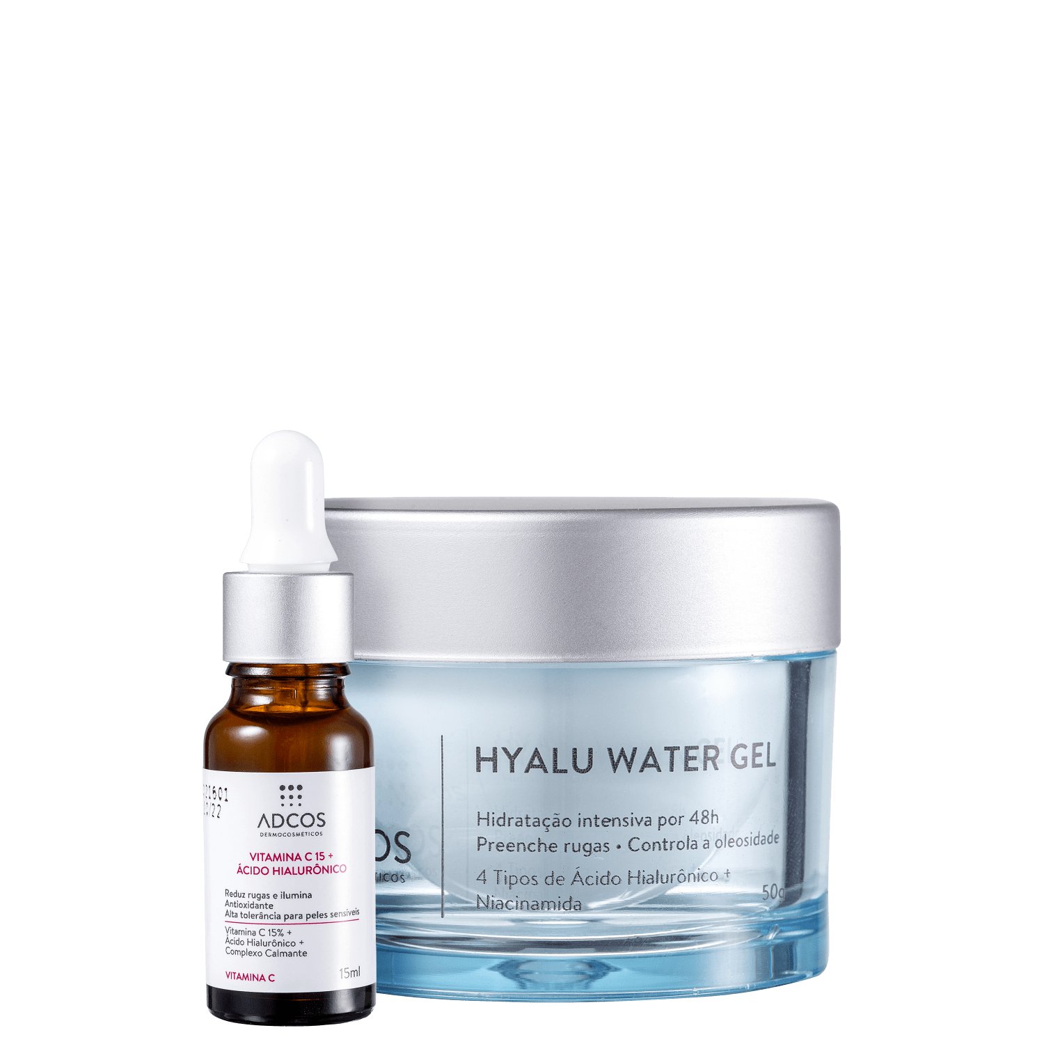 Kit Adcos Hyalu Water Vitamina C 15 2 Produtos