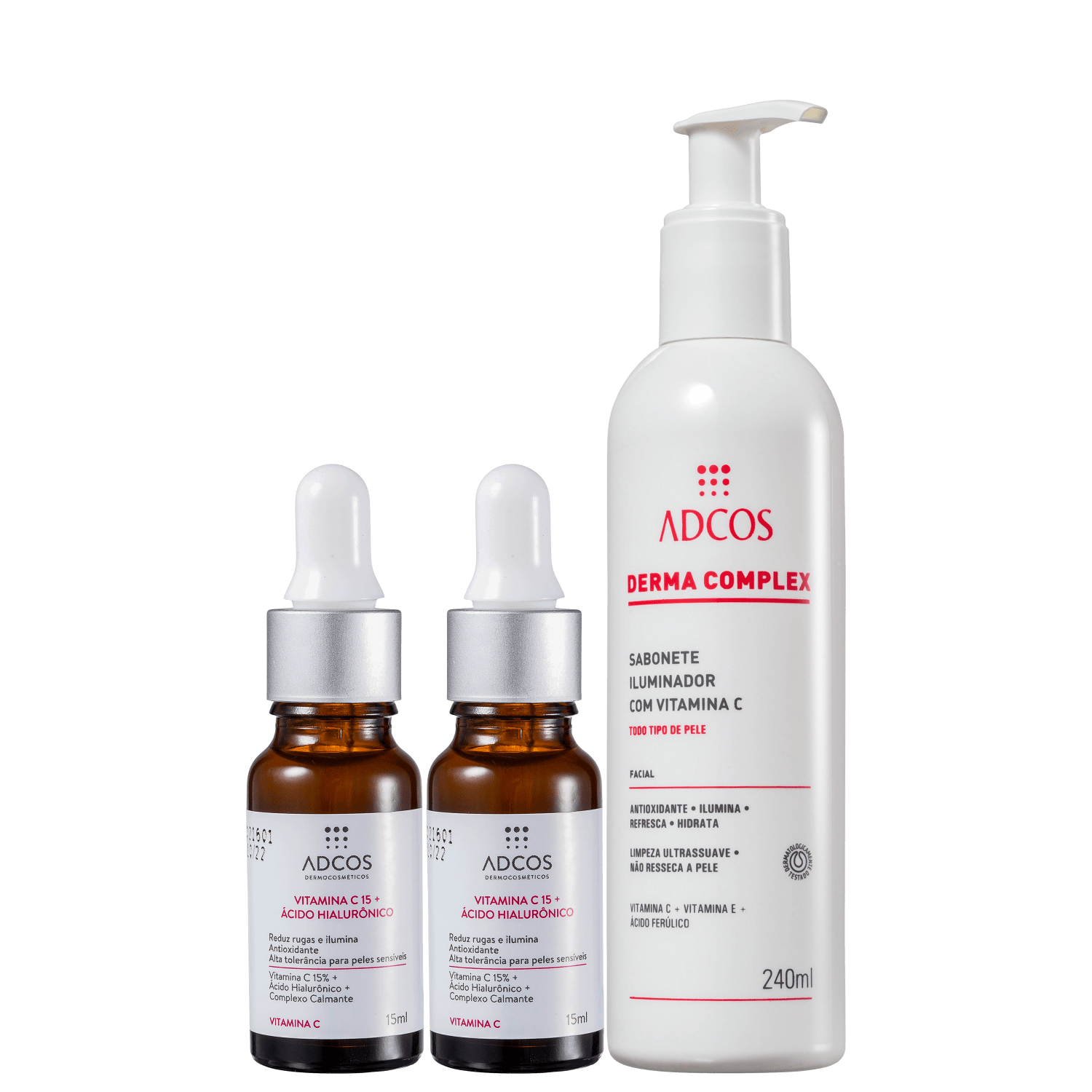 Kit Adcos Tratamento Boost Facial 3 Produtos
