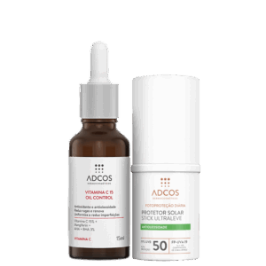 Kit Adcos Vitamina C Stick Ultraleve FPS50 Incolor 2 Produtos Kit Adcos Vitamina C Stick Ultraleve FPS50 Incolor 2 Produtos