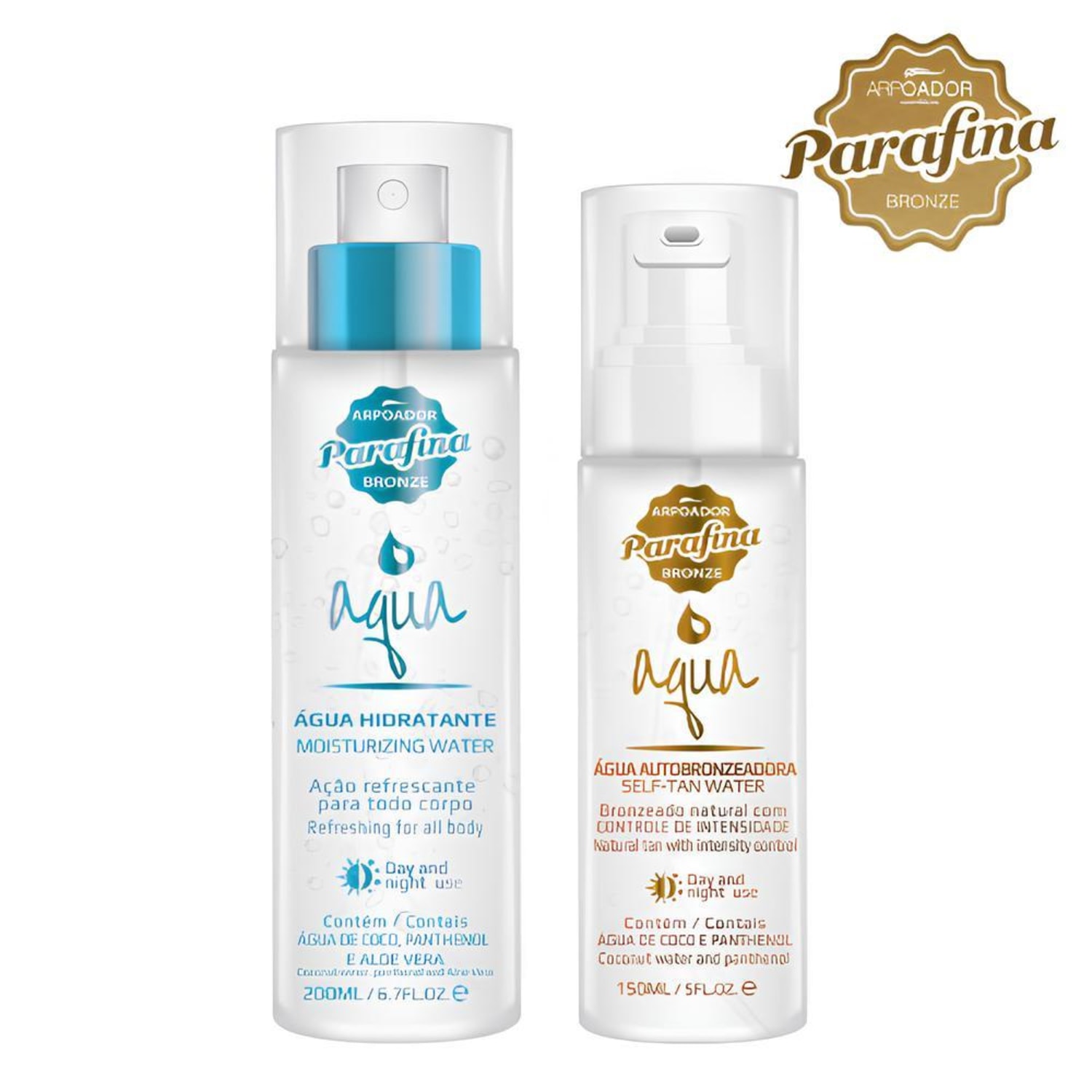 Kit Autobronzeador AQUA Hidratante 150ml 200ml