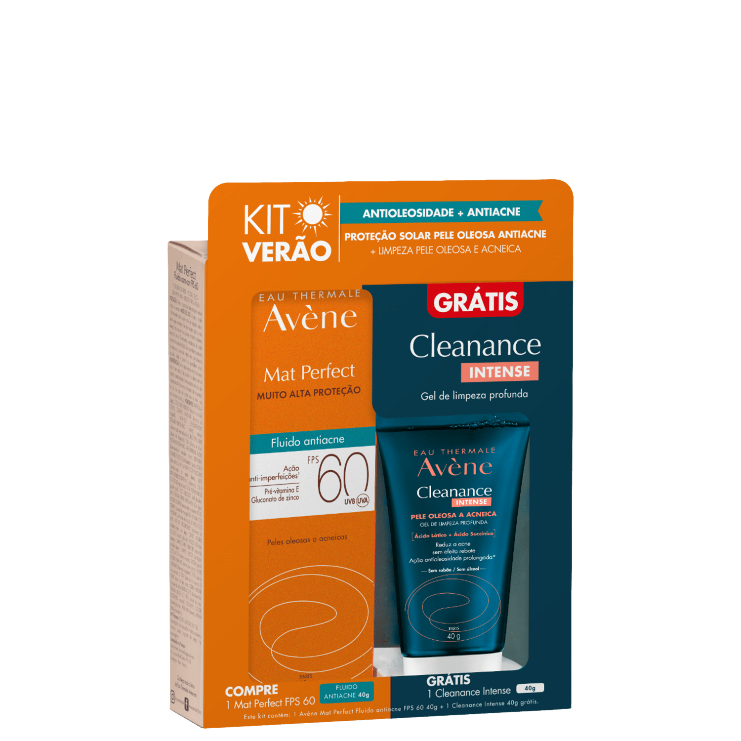 Kit Avène Mat Perfect FPS 60 Cleanance Intense 2 Produtos