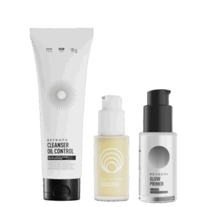 Kit Skincare Beyoung Básico Pérola Cleanser Oil Control 90g Booster 30ml Glow Primer Pearl 30ml 3 unidades