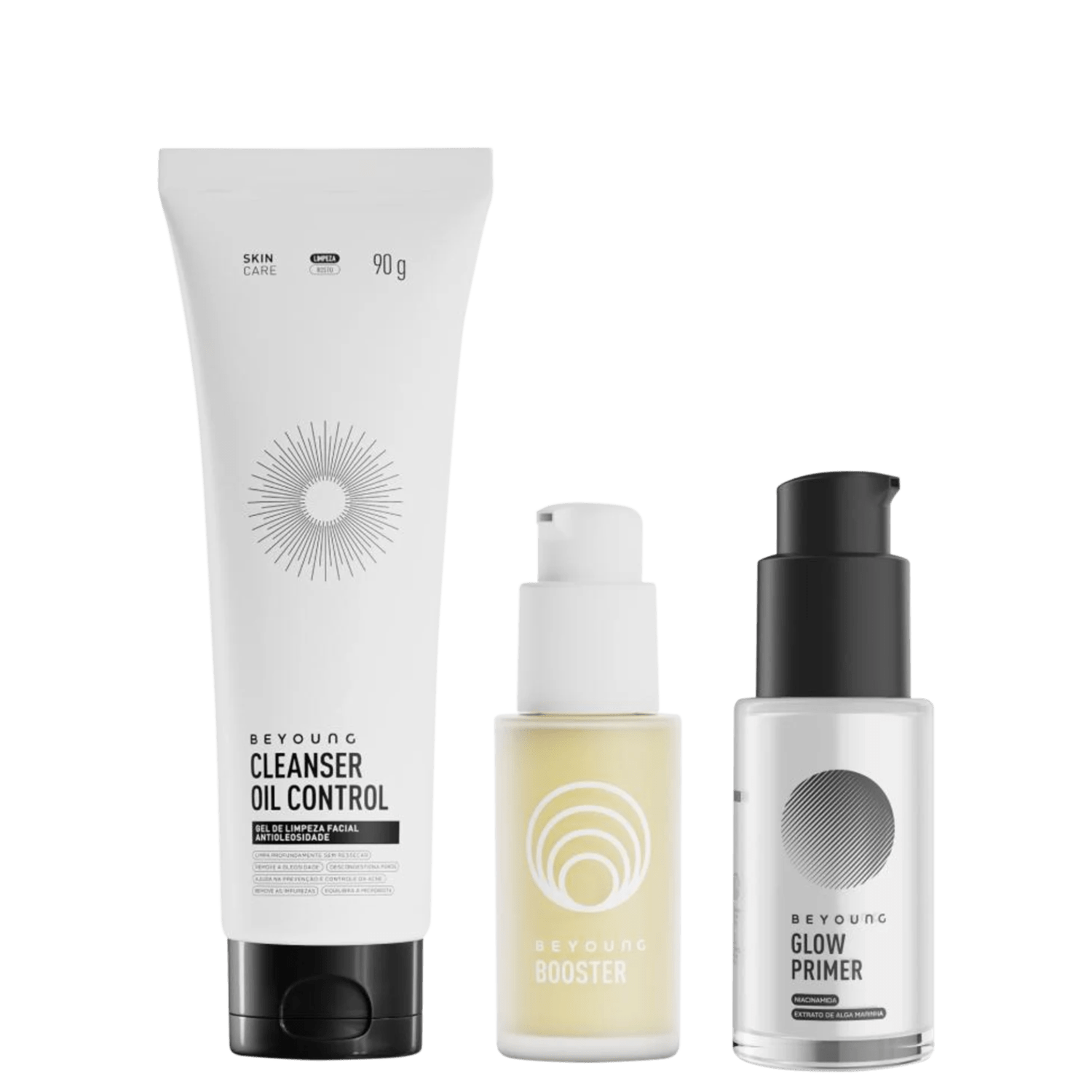 KIT BÁSICO PÉROLA BEYOUNG CLEANSER OIL CONTROL 90G