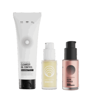 Kit Beyoung Básico Rose Cleanser Oil Control 90g Booster 30ml Glow Primer Rose 30ml
