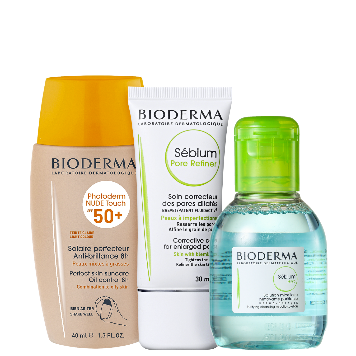 Kit Bioderma Facial Trio 3 Produtos
