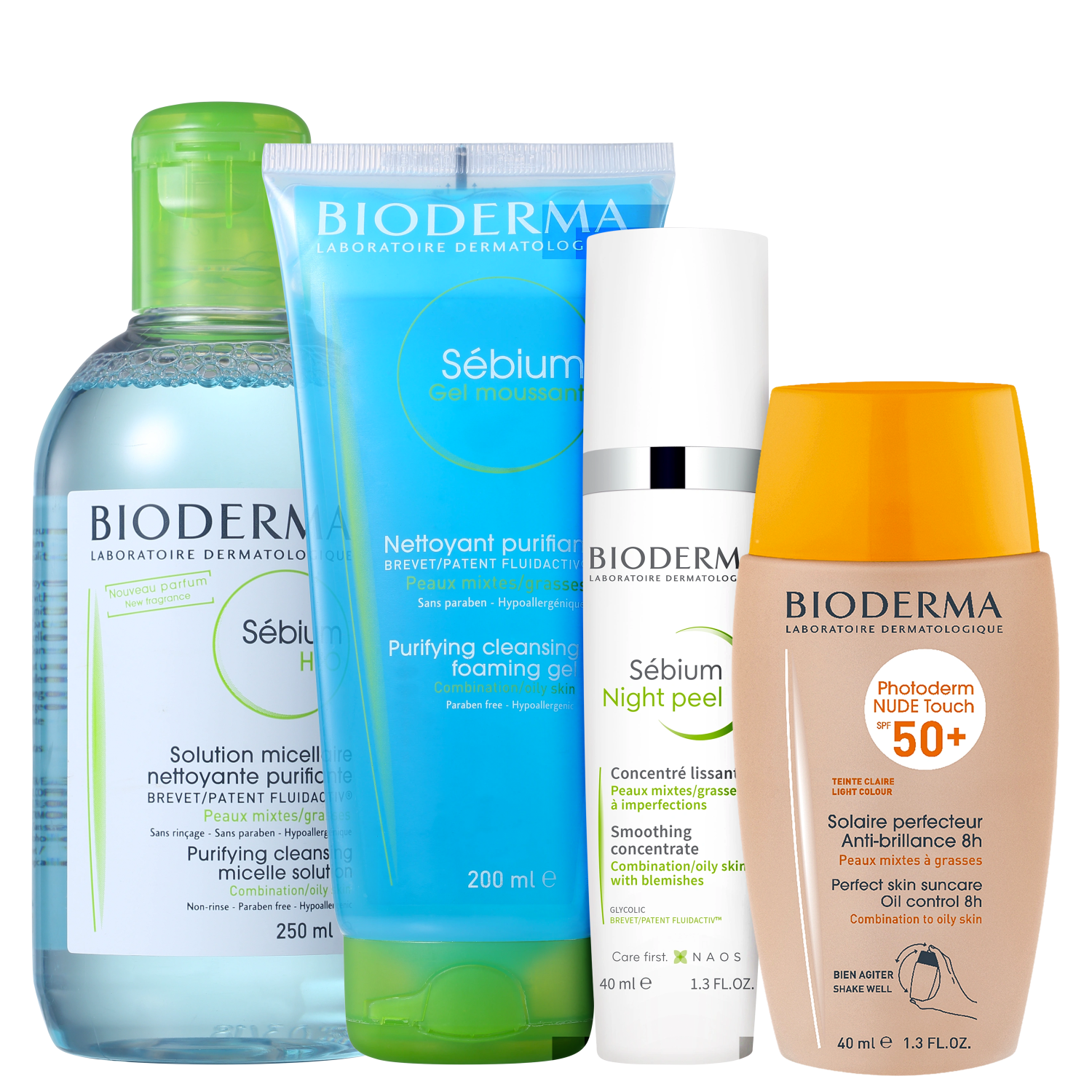 Kit Bioderma Photoderm Claro & Sébium 4 Produtos