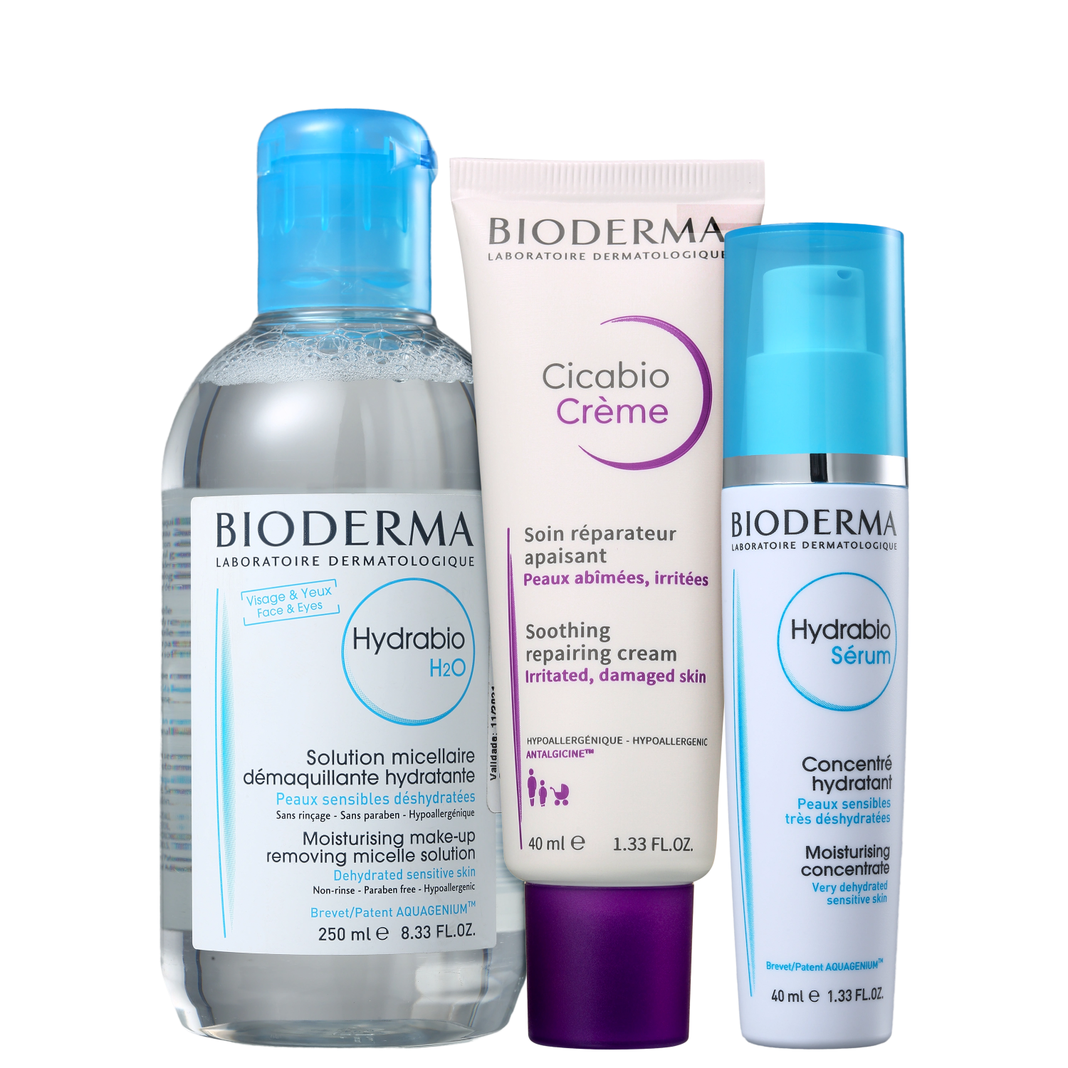 Kit Bioderma Reparação Facial 3 Produtos