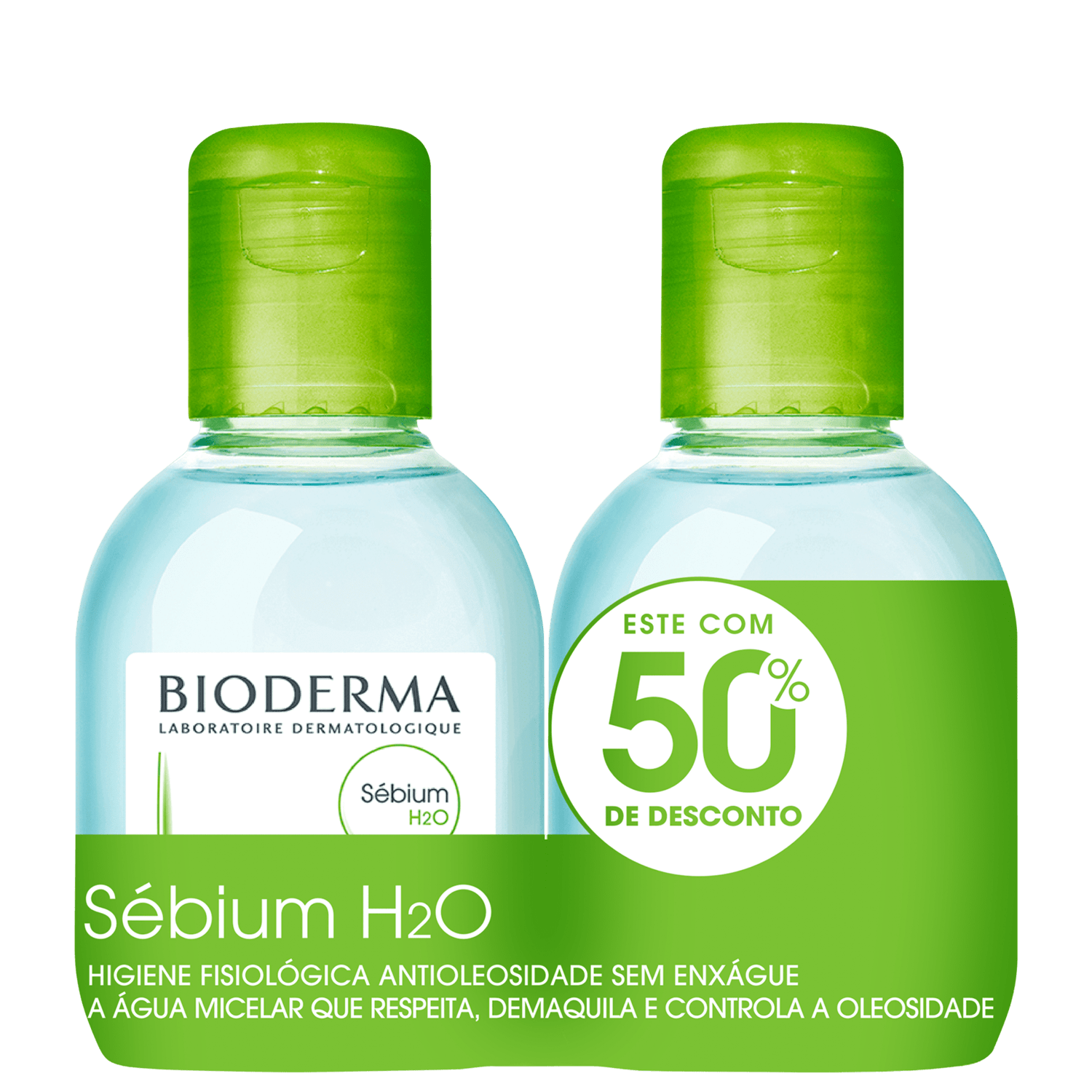 Kit Bioderma Sébium H2O Duo Água Micelar 2x100ml