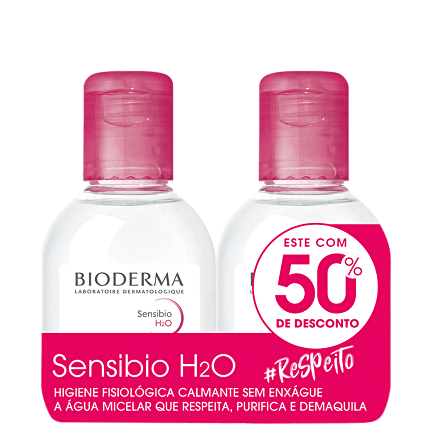 Kit Bioderma Sensibio H2O Duo Água Micelar 2x100ml