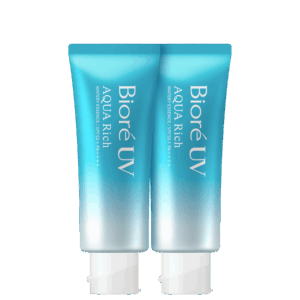 Kit Bioré Aqua Rich Watery Essence FPS 50 Protetor Solar Facial e Corporal 2 Unidades