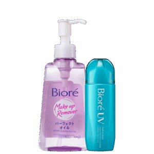 Kit Bioré Make Up Remover UV Aqua Rich FPS50 Travel 2 Produtos