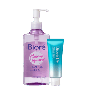 Kit Bioré UV Aqua Rich Watery Essence Make Up Remover FPS50 2 Produtos