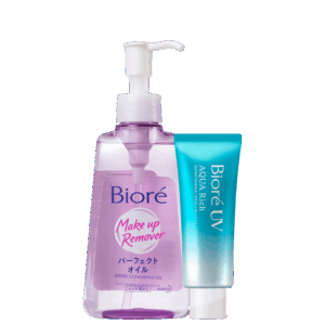 Kit Bioré UV Aqua Rich Watery Essence Make Up Remover FPS50 Travel 2 Produtos
