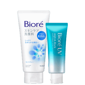 Kit Bioré Wash Moisture Aqua Rich 2 Produtos