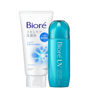 Kit Bioré Wash Moisture e UV Aqua Rich FPS50 2 Produtos