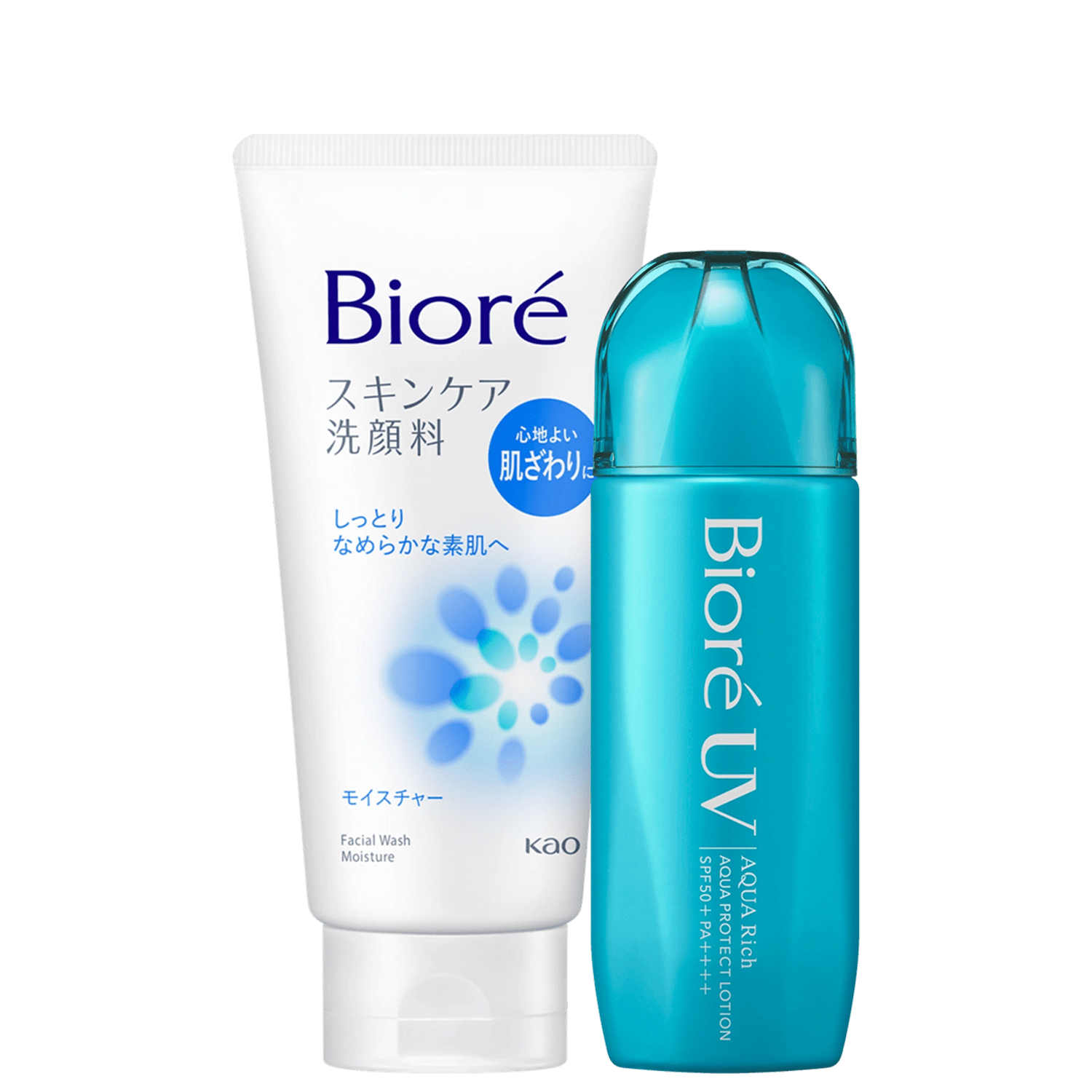 Kit Bioré Wash Moisture e UV Aqua Rich FPS50 2 Produtos