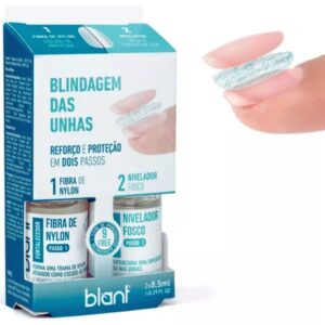 Kit Blindagem Unhas Fortalecedor Fibra Nylon Nivelador Fosco 1 Kit