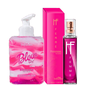 Kit Hidratante Blow Girl Aveludado Beijável Região Pélvica e Virilha + Perfume com Feromônios 2 Produtos Kit Hidratante Blow Girl Aveludado Beijável Região Pélvica e Virilha + Perfume com Feromônios 2 Produtos