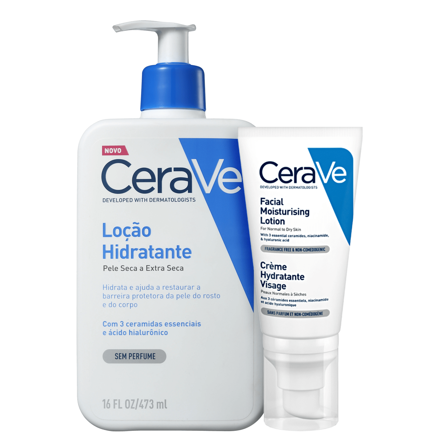 Kit CeraVe Hidratação Rosto & Corpo 2 Produtos