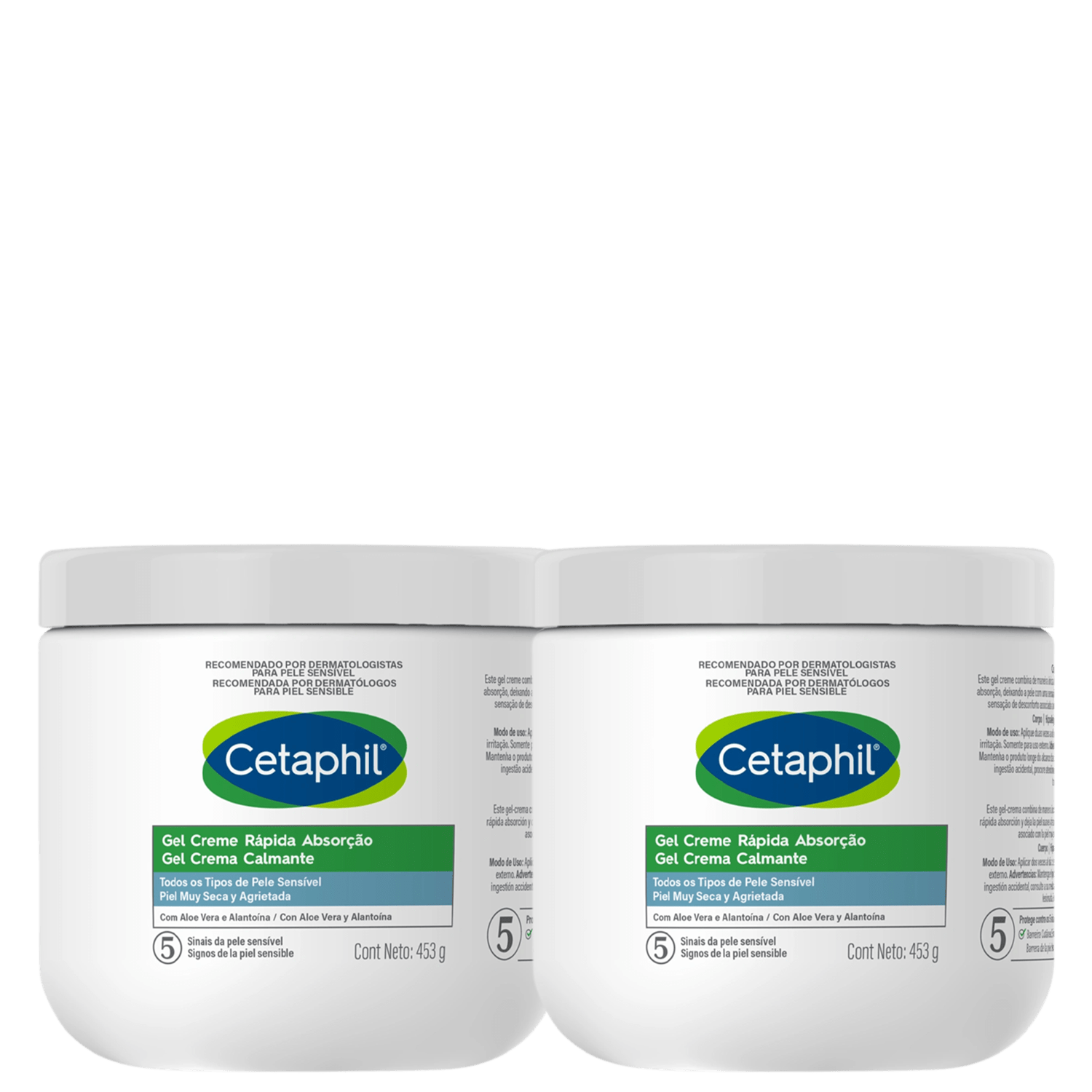 Kit Hidratante Corporal Cetaphil Gel Creme Rápida Absorção 2 Unidades