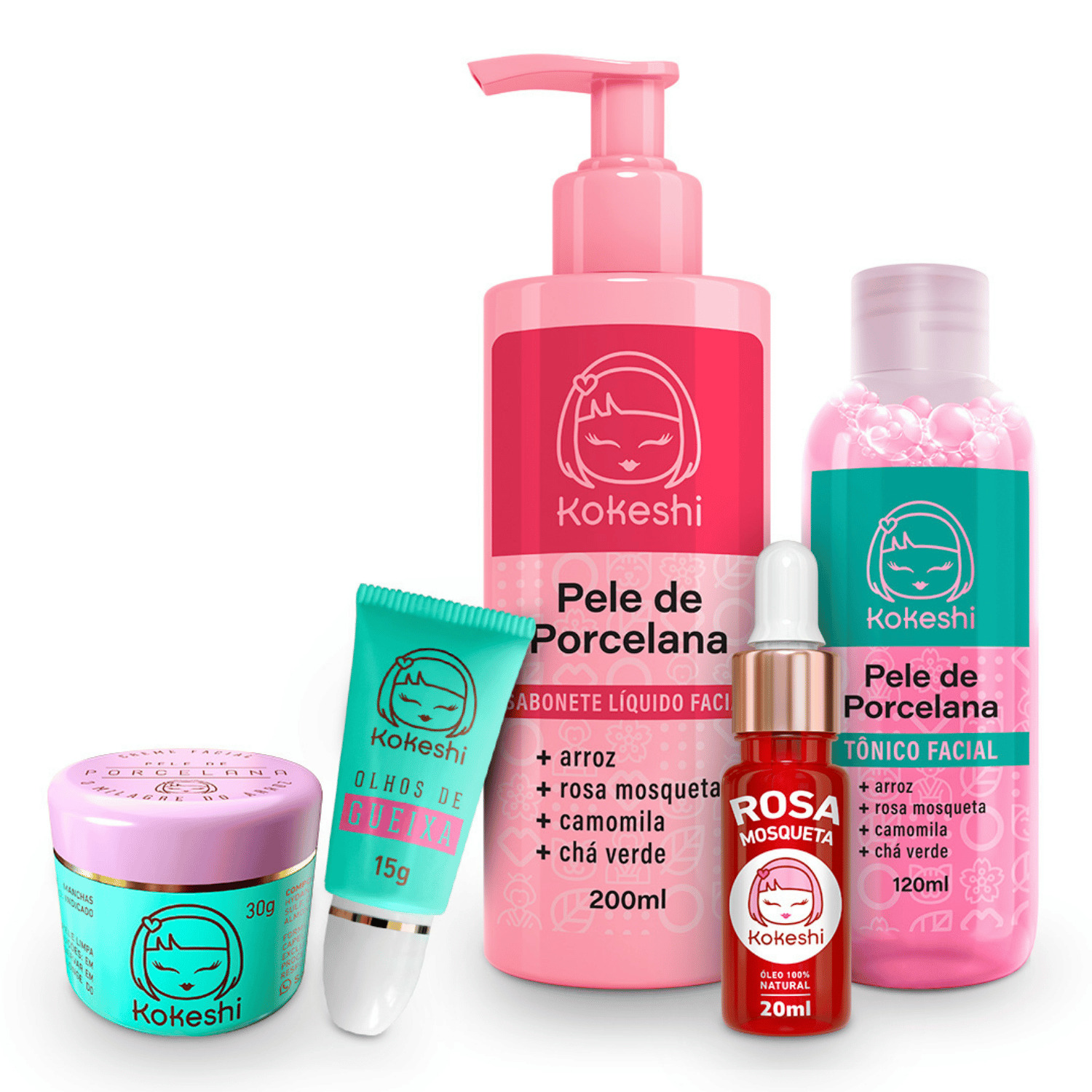 Kit Clássicos Kokeshi Pele de Porcelana Hidratação Completa