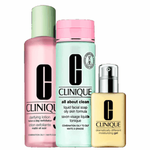 Kit Clinique Sistema 3 Passos Pele 3 Pele Mista para Oleosa Extra 3 Produtos Kit Clinique Sistema 3 Passos Pele 3 Pele Mista para Oleosa Extra 3 Produtos