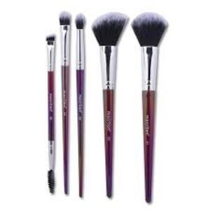 Kit Pincel Macrilan ED014 Brilhe Como Nunca para Maquiagem 5 Pincéis