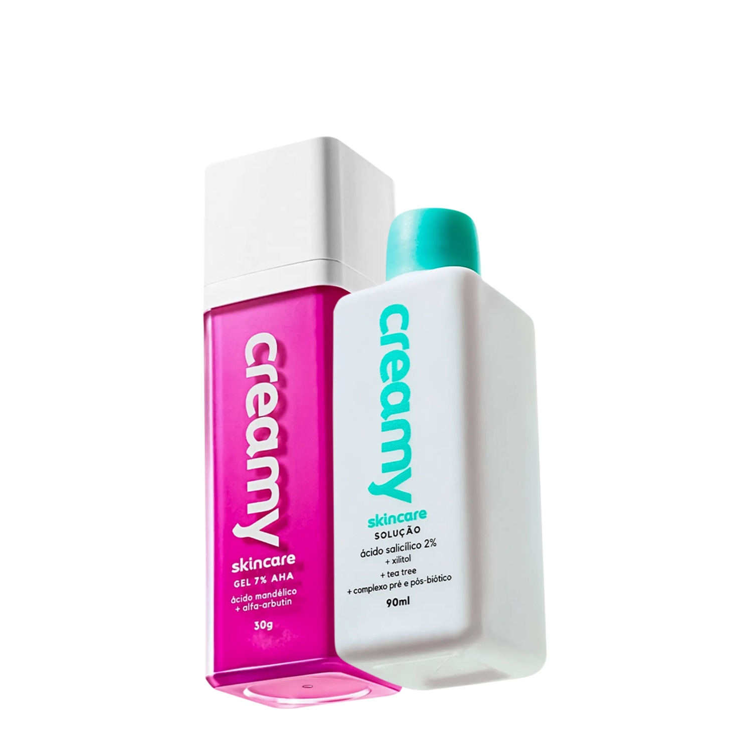 Kit Creamy Ácido Mandélico Gel Antiacne e Ácido Salicílico Solução Tônica Antiacne 2 Produtos