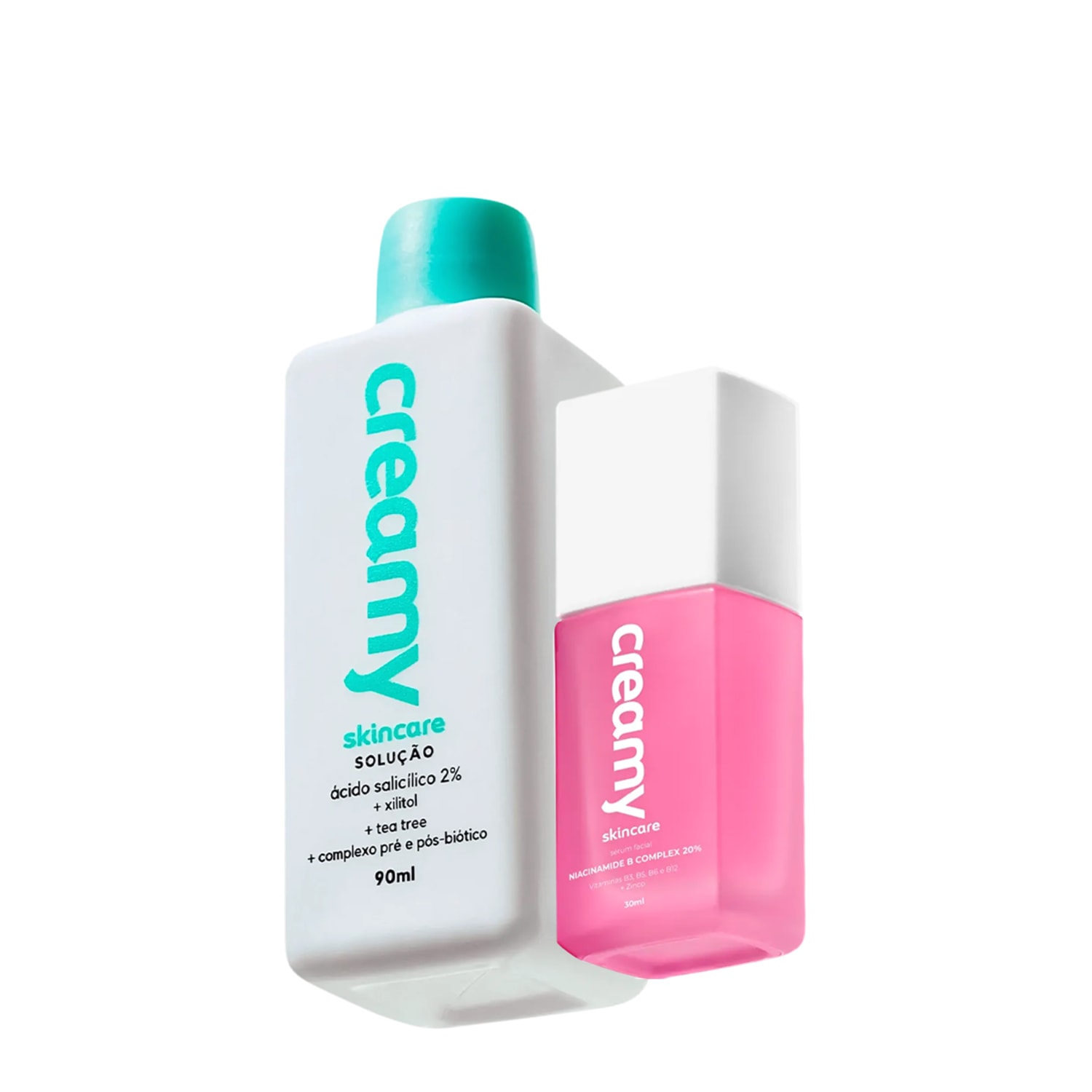 Kit Creamy Ácido Salicílico Solução Tônica Antiacne e Niacinamide B Complex 20% 2 Produtos