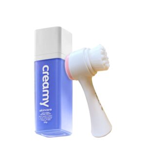 Kit Creamy Skincare Anti-Aging Peptide Cream e Escova de Limpeza Facial 2 em 1 2 Produtos