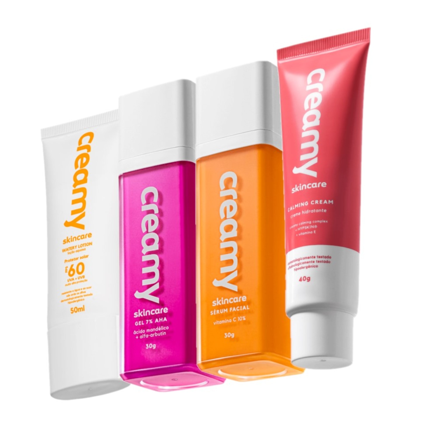 Kit Creamy Vitamina C Calming Mandélico FPS 60 4 Produtos