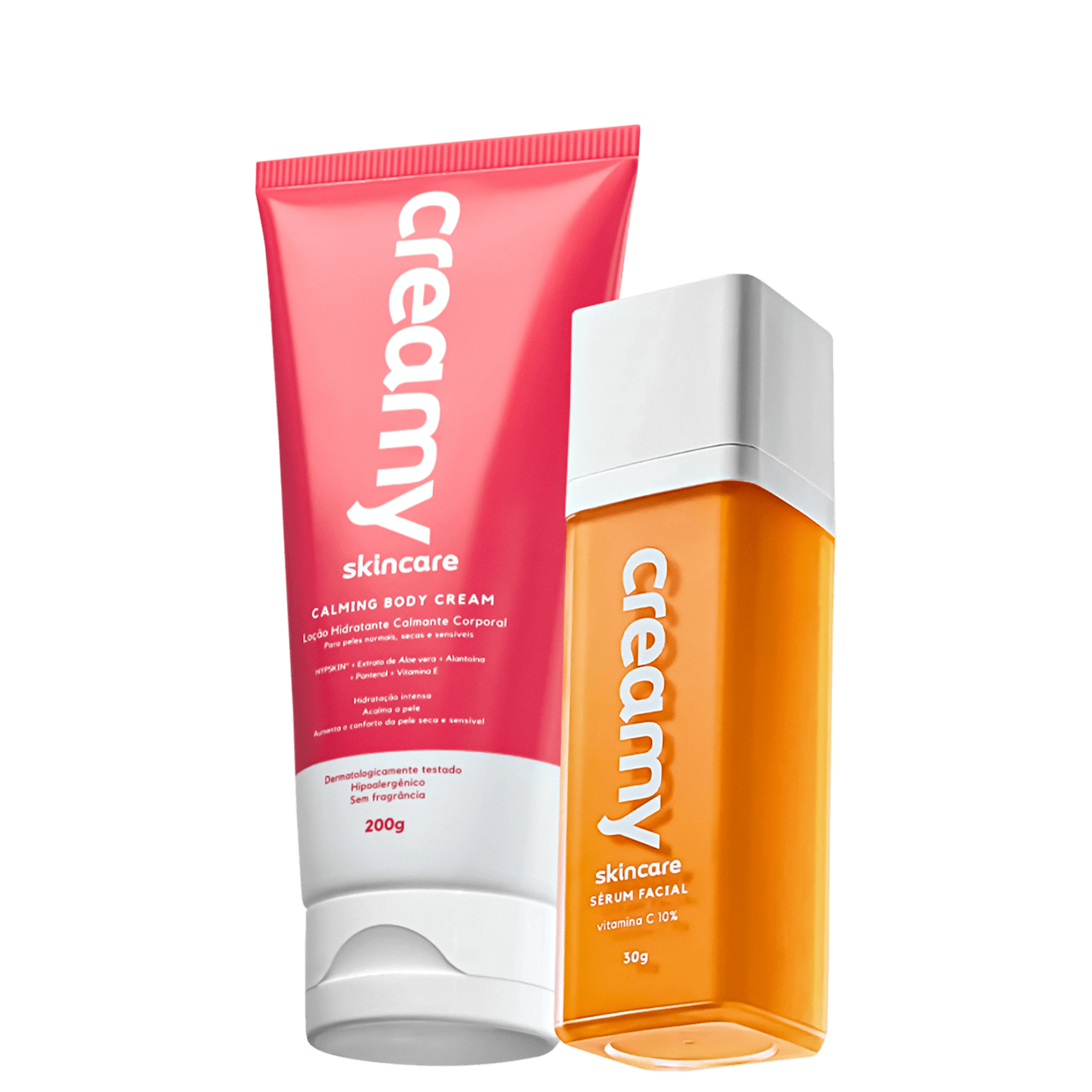 Kit Skincare Creamy Vitamina C Calming Body Cream Creme Hidratante Corporal 2 unidades