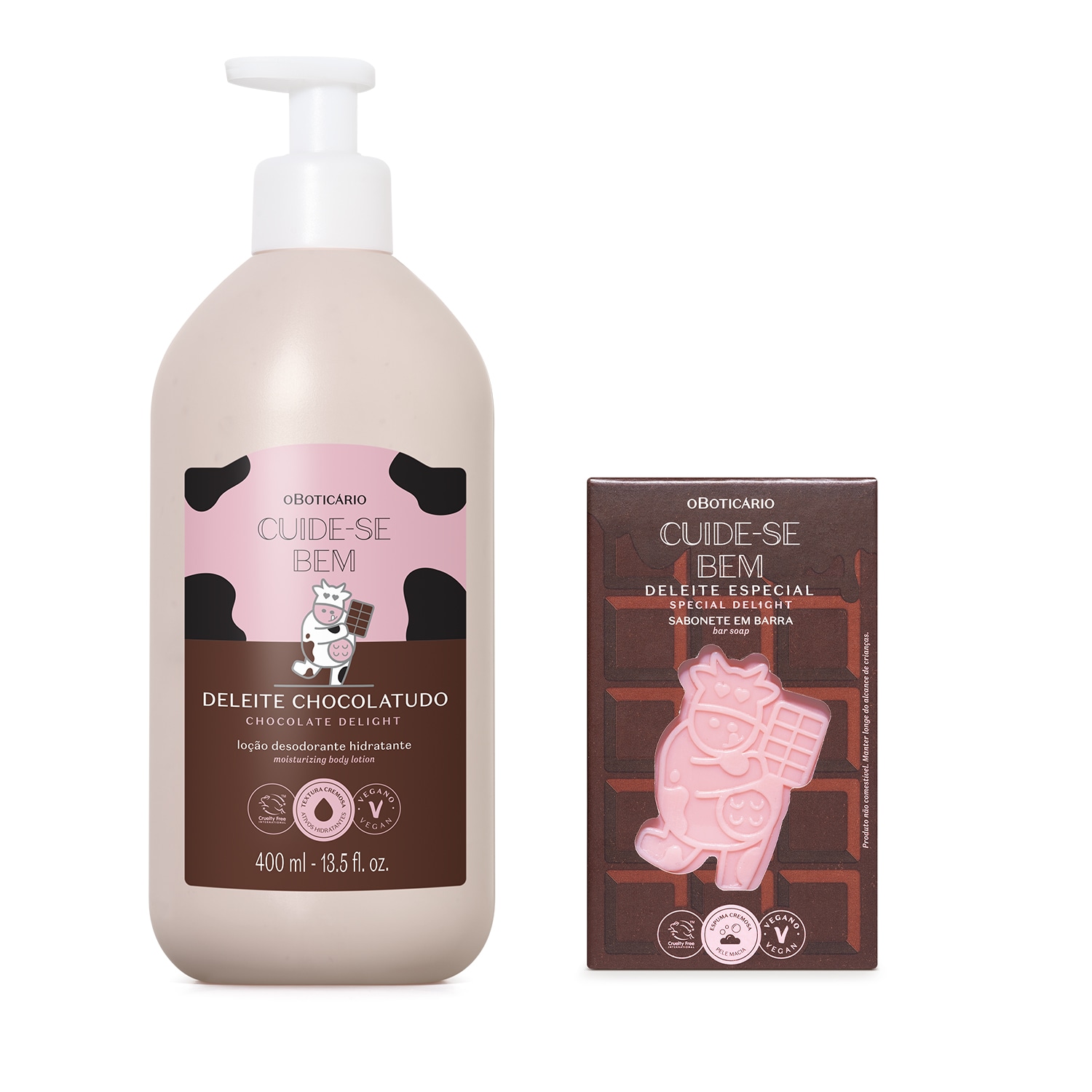 Kit O Boticário Cuide-se Bem Deleite Chocolatudo Super 2 Produtos