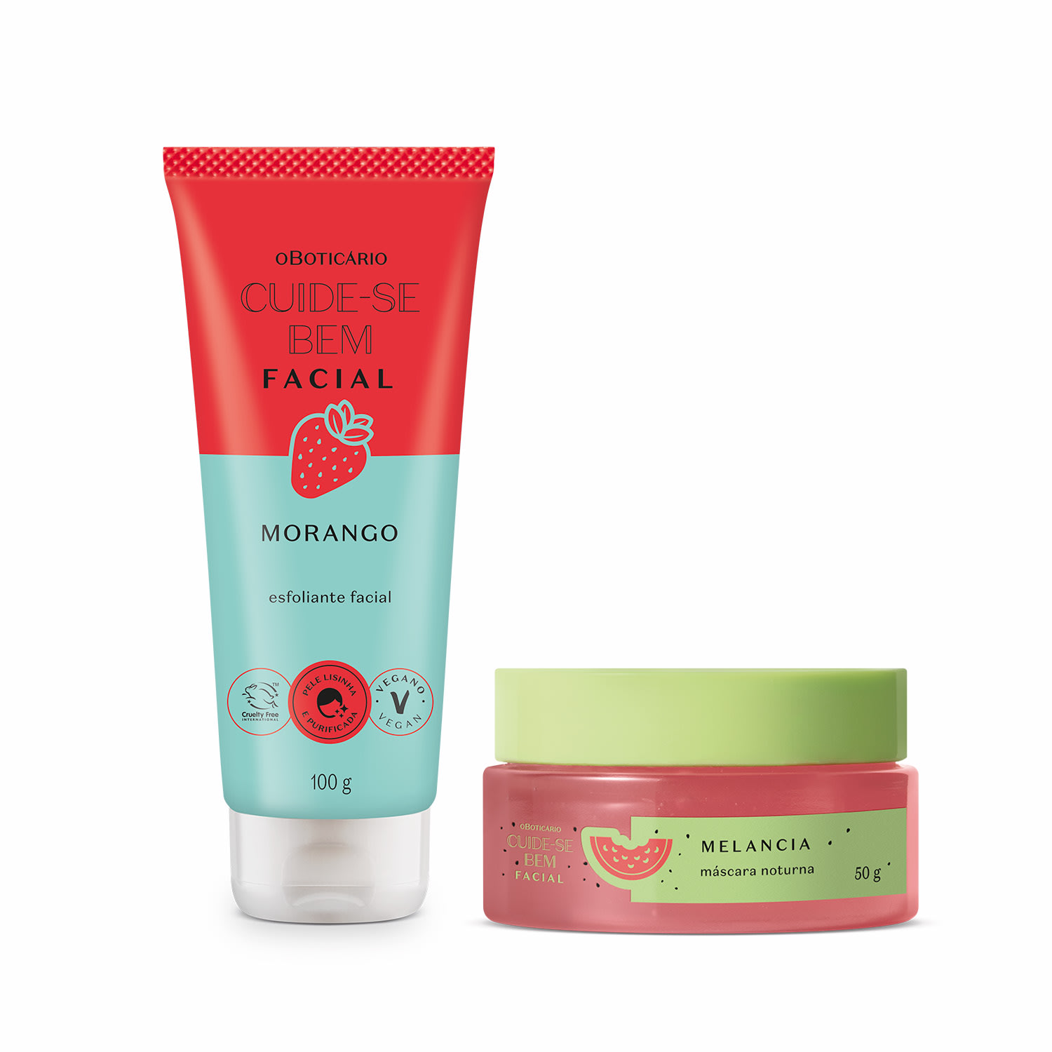 Kit Cuide-se Bem Feira Morango Melancia o Boticário 2 Produtos