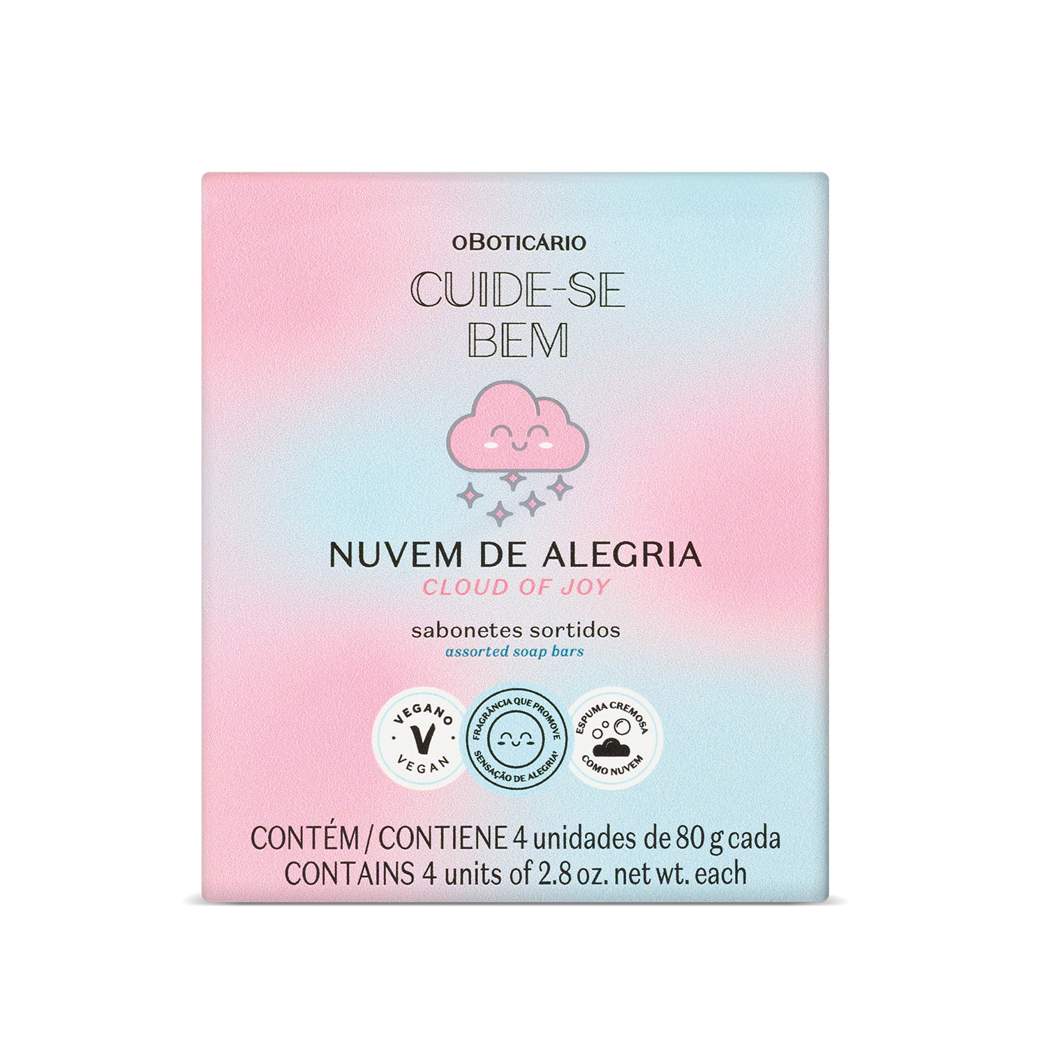 Kit Cuide-se Bem o Boticário Nuvem de Alegria 4 Unidades