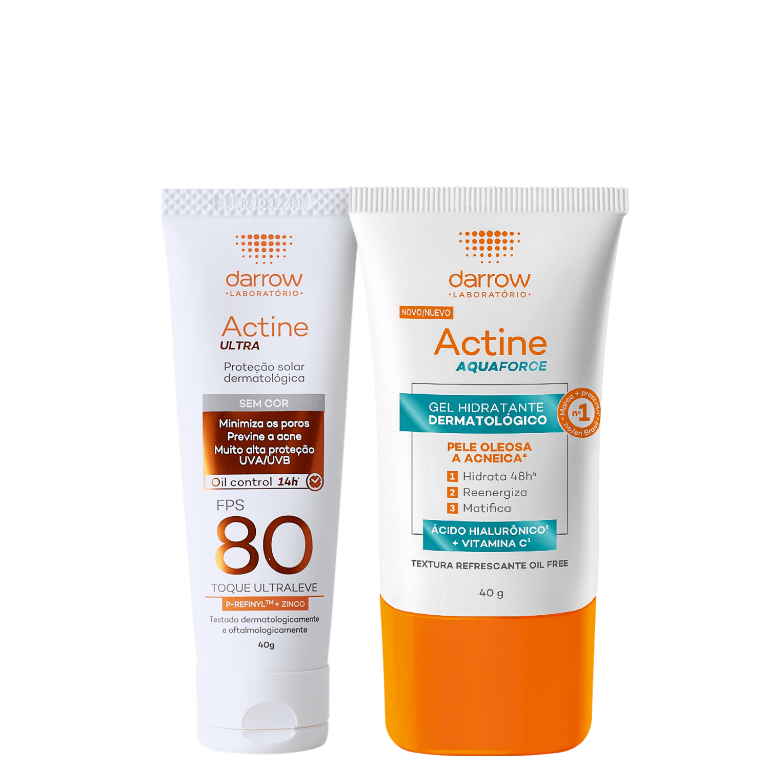 Kit Darrow Actine Aquaforce Ultra Proteção FPS 80 2 Produtos