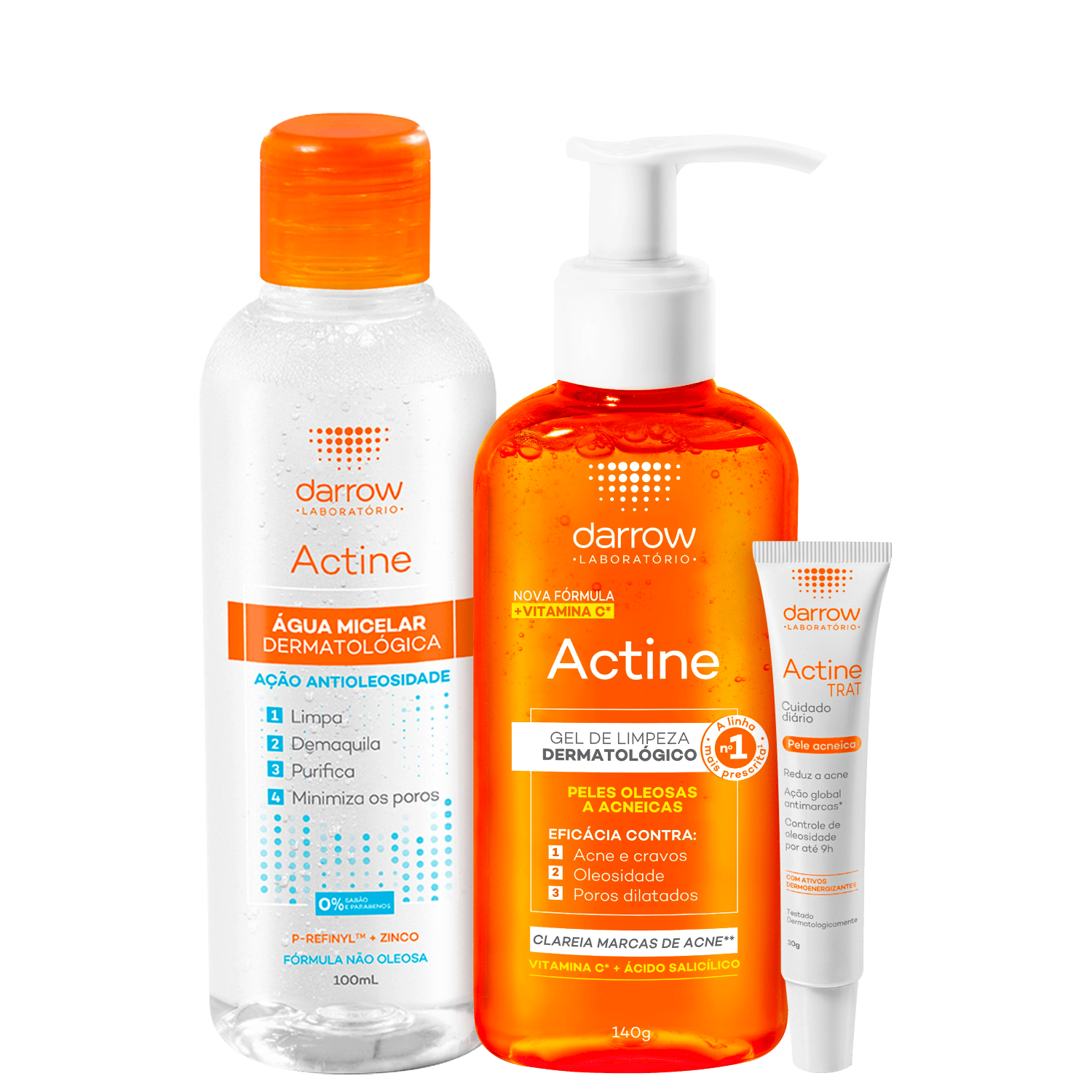 Kit Darrow Actine Cuidado Diário 3 Produtos